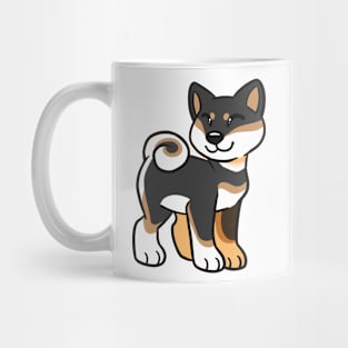 Happy Shiba Inu - Black and Tan Mug